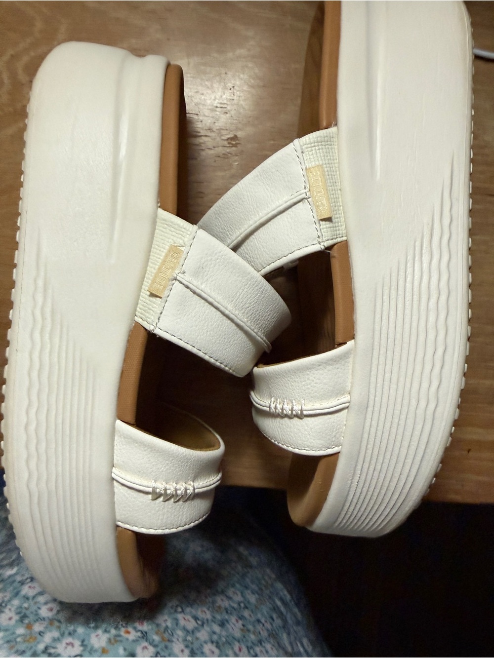 Hey Dude Women's White Austin Double-Strap Sandals size 9. listed as ivory - Picture 4 of 8